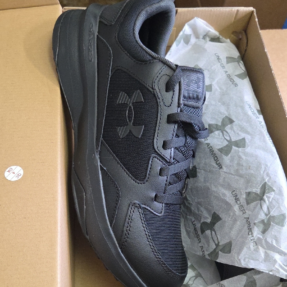 Under Armour Jet Black Performance Sneakers